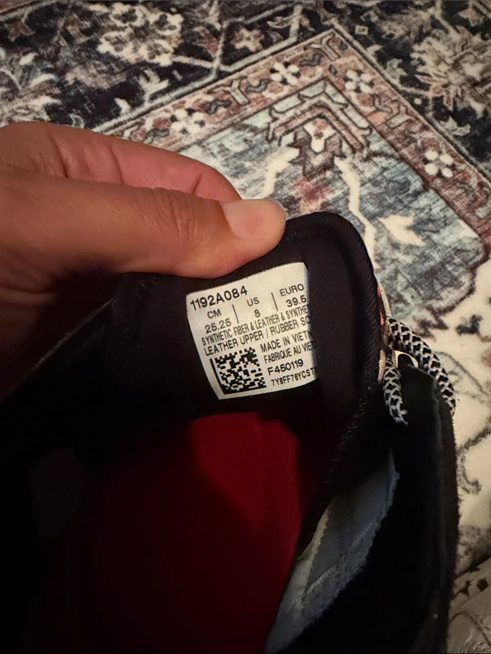 ASICS Black, White & Red Graphic Heel Sneakers